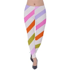 Lines Geometric Background Velvet Leggings