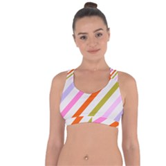 Lines Geometric Background Cross String Back Sports Bra