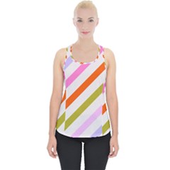 Lines Geometric Background Piece Up Tank Top