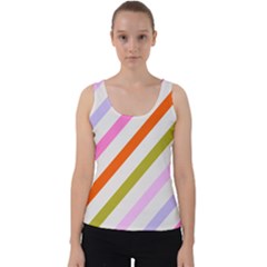 Lines Geometric Background Velvet Tank Top