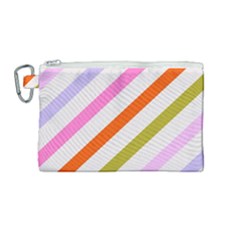 Lines Geometric Background Canvas Cosmetic Bag (Medium)