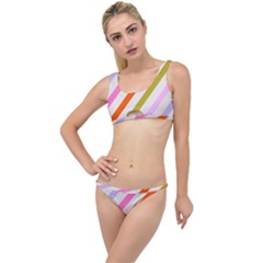 Lines Geometric Background The Little Details Bikini Set