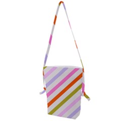 Lines Geometric Background Folding Shoulder Bag