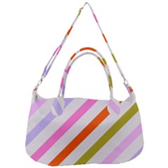 Lines Geometric Background Removable Strap Handbag