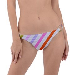 Lines Geometric Background Ring Detail Bikini Bottoms