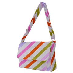 Lines Geometric Background Full Print Messenger Bag (M)