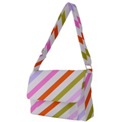 Lines Geometric Background Full Print Messenger Bag (L)