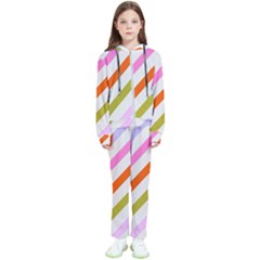 Lines Geometric Background Kids  Tracksuit