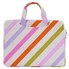 Lines Geometric Background MacBook Pro 16  Double Pocket Laptop Bag 