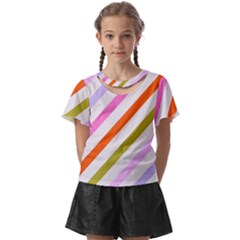 Lines Geometric Background Kids  Front Cut T-Shirt