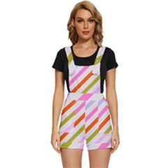 Lines Geometric Background Short Overalls