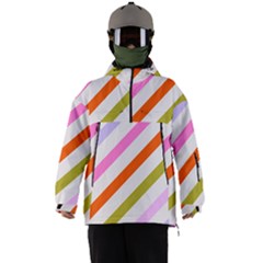 Lines Geometric Background Men s Ski and Snowboard Waterproof Breathable Jacket