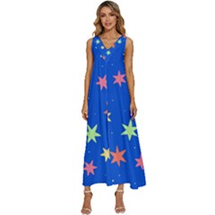 Background Star Darling Galaxy V-Neck Sleeveless Loose Fit Overalls