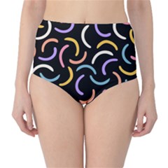 Abstract Pattern Wallpaper Classic High-waist Bikini Bottoms