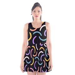 Abstract Pattern Wallpaper Scoop Neck Skater Dress