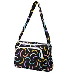 Abstract Pattern Wallpaper Front Pocket Crossbody Bag by Maspions