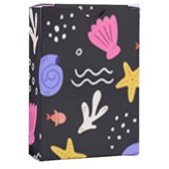 Sea Shells Pattern Wallpaper Fish Playing Cards Single Design (rectangle) With Custom Box by Maspions