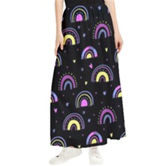 Wallpaper Pattern Rainbow Maxi Chiffon Skirt