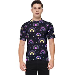 Wallpaper Pattern Rainbow Men s Short Sleeve Rash Guard