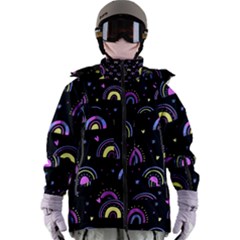 Wallpaper Pattern Rainbow Women s Zip Ski And Snowboard Waterproof Breathable Jacket by Maspions