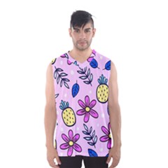 Flowers Petals Pineapples Fruit Men s Basketball Tank Top