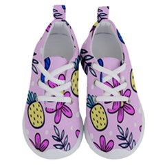 Flowers Petals Pineapples Fruit Running Shoes by Maspions