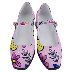 Flowers Petals Pineapples Fruit Women s Mary Jane Shoes by Maspions