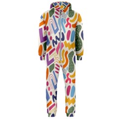 Abstract Pattern Background Hooded Jumpsuit (men)