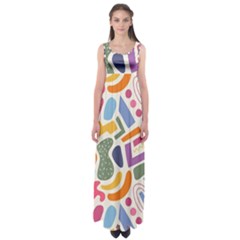 Abstract Pattern Background Empire Waist Maxi Dress