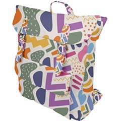 Abstract Pattern Background Buckle Up Backpack by Maspions