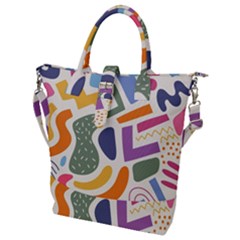 Abstract Pattern Background Buckle Top Tote Bag