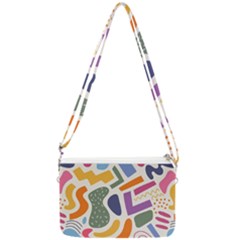 Abstract Pattern Background Double Gusset Crossbody Bag
