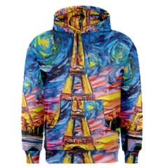 Eiffel Tower Starry Night Print Van Gogh Men s Core Hoodie