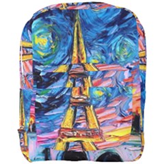 Eiffel Tower Starry Night Print Van Gogh Full Print Backpack