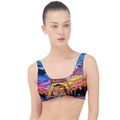 Eiffel Tower Starry Night Print Van Gogh The Little Details Bikini Top