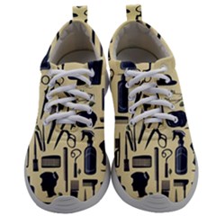 Elegant Hairdresser pattern cream Mens Athletic Shoes