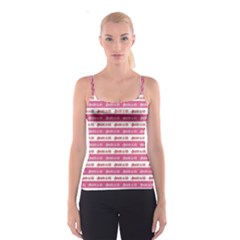 Breathe In Life, Breathe Out Love Text Motif Pattern Spaghetti Strap Top by dflcprintsclothing