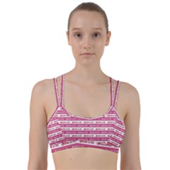 Breathe In Life, Breathe Out Love Text Motif Pattern Line Them Up Sports Bra by dflcprintsclothing