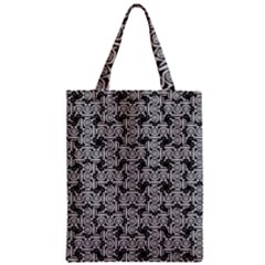 Ethnic Symbols Motif Black And White Pattern Zipper Classic Tote Bag by dflcprintsclothing