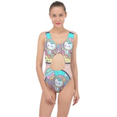 Boy Astronaut Cotton Candy Childhood Fantasy Tale Literature Planet Universe Kawaii Nature Cute Clou Center Cut Out Swimsuit