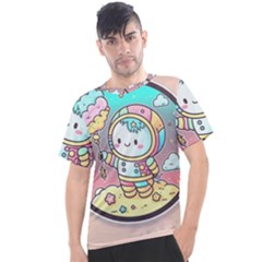 Boy Astronaut Cotton Candy Childhood Fantasy Tale Literature Planet Universe Kawaii Nature Cute Clou Men s Sport Top