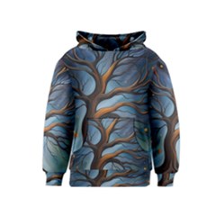 Tree Branches Mystical Moon Expressionist Oil Painting Acrylic Painting Abstract Nature Moonlight Ni Kids  Pullover Hoodie