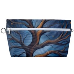 Tree Branches Mystical Moon Expressionist Oil Painting Acrylic Painting Abstract Nature Moonlight Ni Handbag Organizer by Maspions