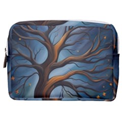 Tree Branches Mystical Moon Expressionist Oil Painting Acrylic Painting Abstract Nature Moonlight Ni Make Up Pouch (medium)