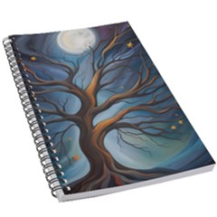 Tree Branches Mystical Moon Expressionist Oil Painting Acrylic Painting Abstract Nature Moonlight Ni 5 5  X 8 5  Notebook