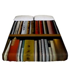 Book Nook Books Bookshelves Comfortable Cozy Literature Library Study Reading Reader Reading Nook Ro Fitted Sheet (queen Size)