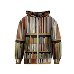 Book Nook Books Bookshelves Comfortable Cozy Literature Library Study Reading Reader Reading Nook Ro Kids  Zipper Hoodie by Maspions