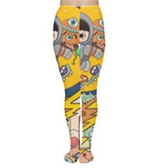 Astronaut Moon Monsters Spaceship Universe Space Cosmos Tights by Maspions