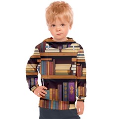 Book Nook Books Bookshelves Comfortable Cozy Literature Library Study Reading Room Fiction Entertain Kids  Hooded Pullover