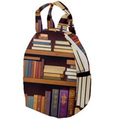 Book Nook Books Bookshelves Comfortable Cozy Literature Library Study Reading Room Fiction Entertain Travel Backpack by Maspions